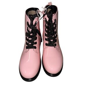 NWT SO size 5 youth pink combat boots